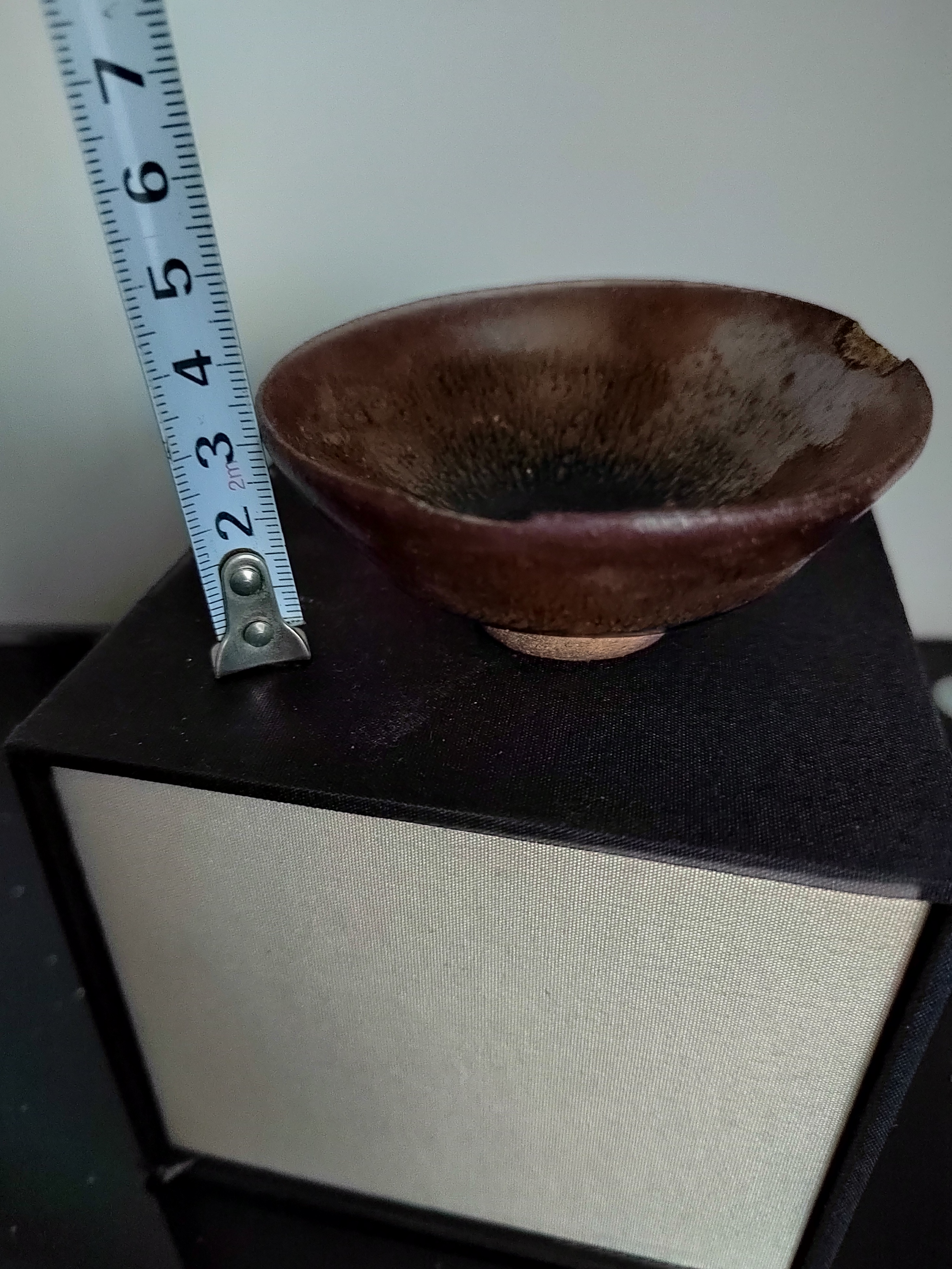  建盏兔豪小茶杯有点小缺