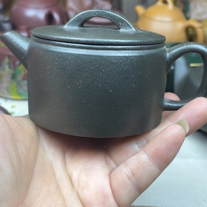 茶壶紫砂紫砂壶粗砂天青汉瓦130cc微微瑕