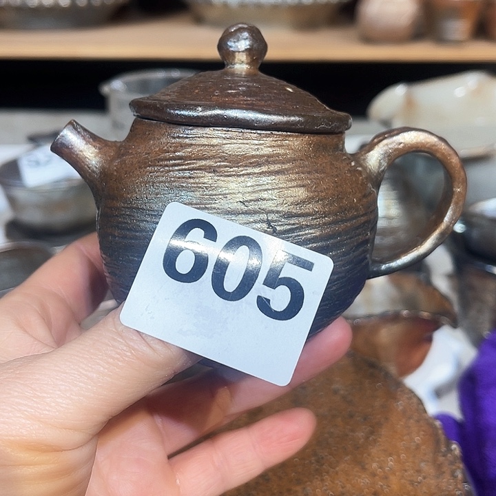 壶高温柴烧陶泥手捏壶