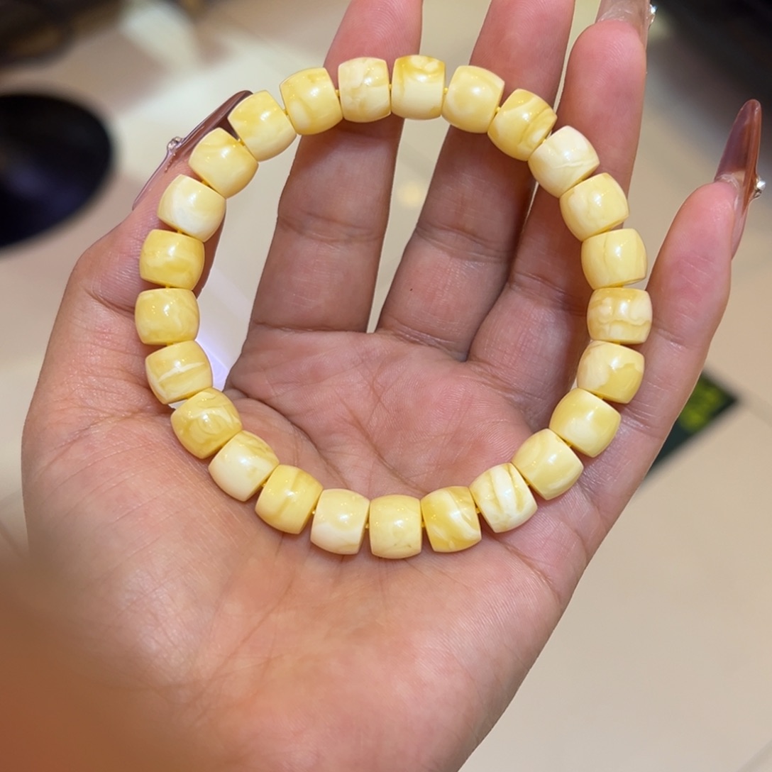 裸石琥珀未镶嵌如*！9.6➕直切手串