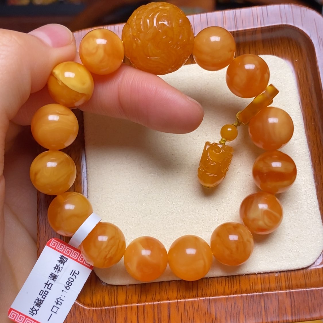 【闪购商品】蜜蜡手链未镶嵌手串