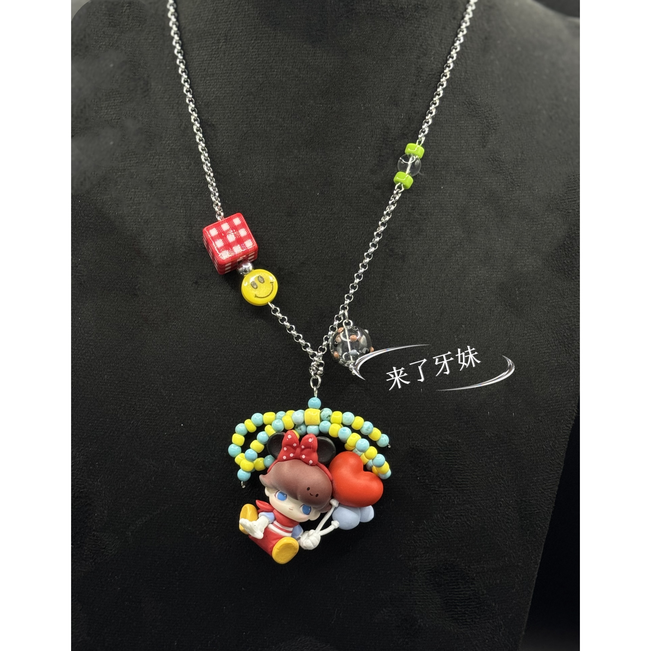 合金项链 YM【粉系玩偶项链XL372】轻奢时尚百搭小众欧美小众