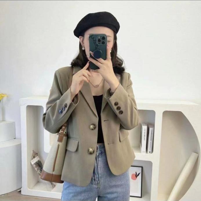 081-090小个子西装外套女短款高级感休闲气质显高春秋上衣