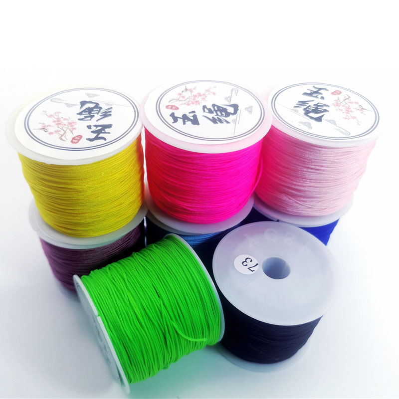 小卷加密73号玉线细0.6mm玉石吊坠手链穿珠蜜蜡串珠编绳线50米