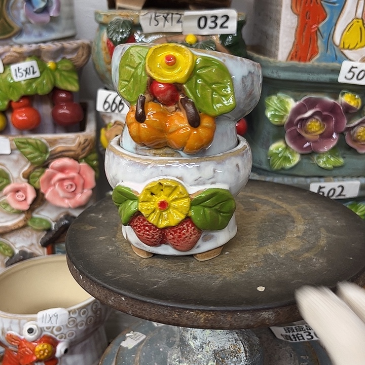 粗陶材质多肉花盆