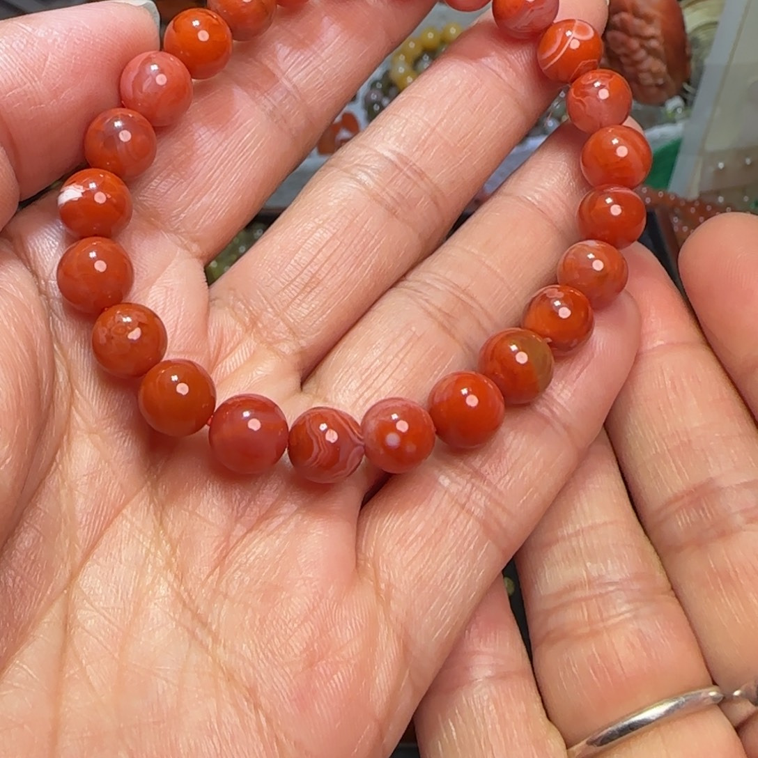 南红玛瑙未镶嵌手链