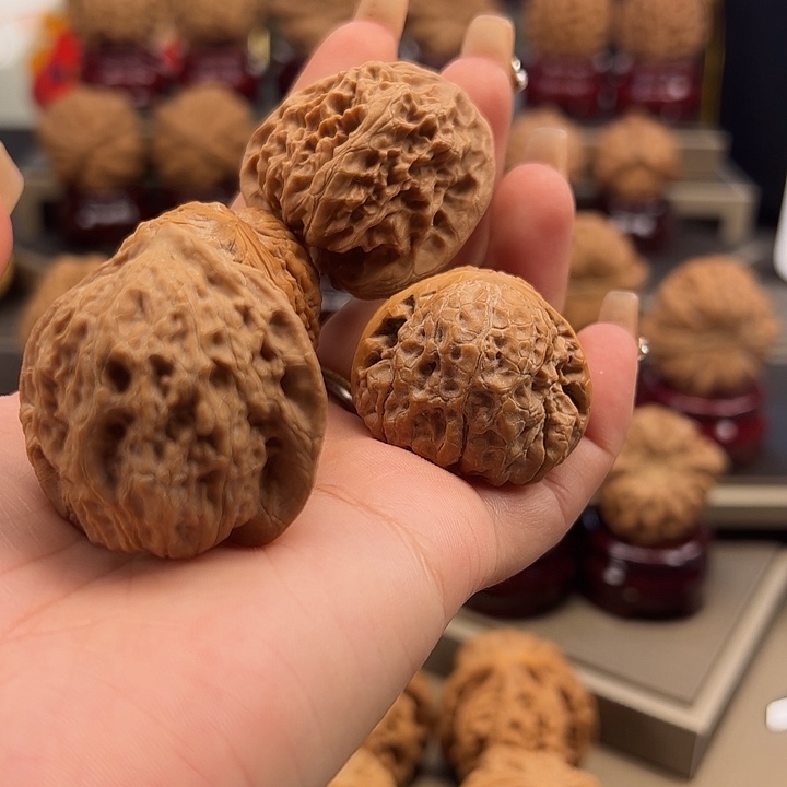 文玩核桃把件大团圆➕公子帽➕野牛p-012