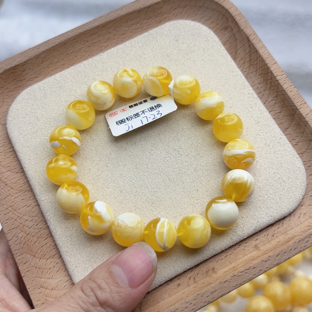 琥珀手链未镶嵌亚*J117.23