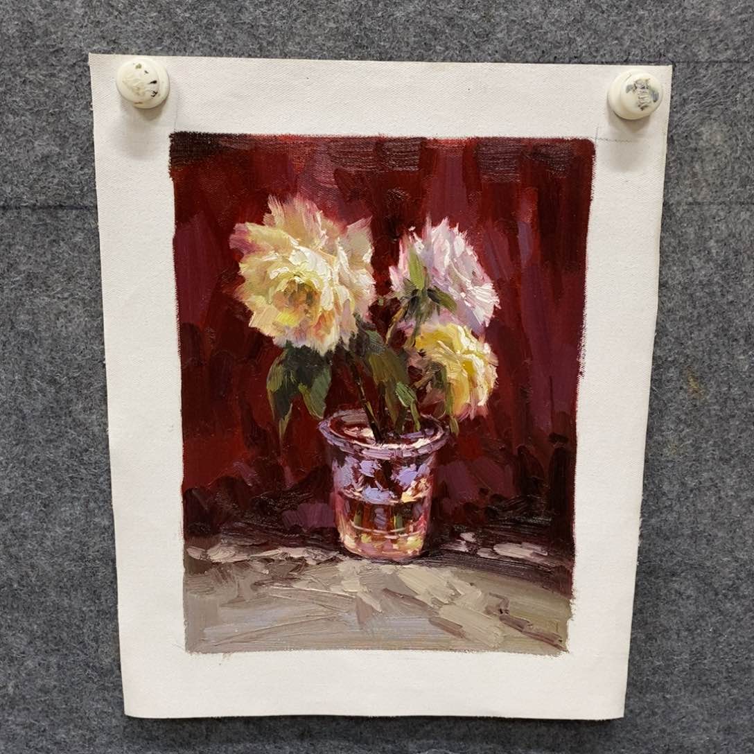 油画花卉油画作品