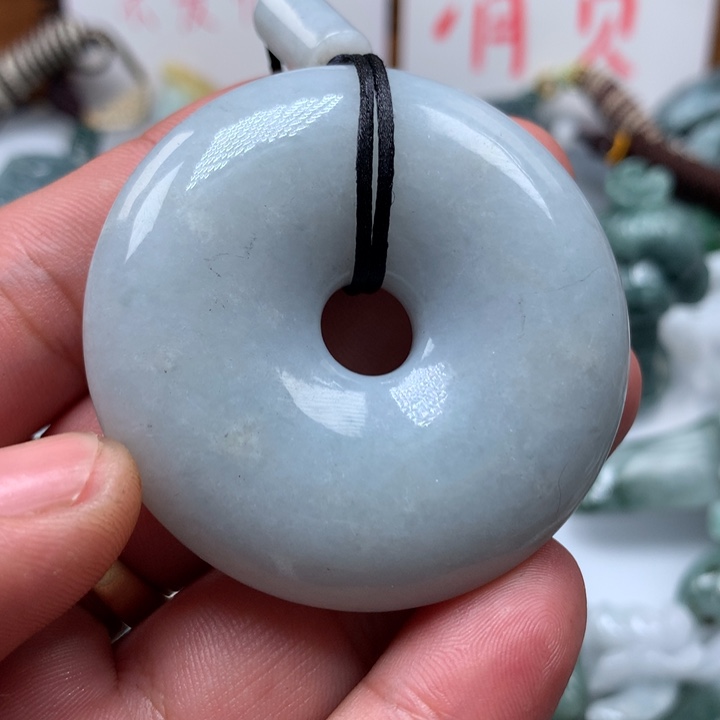 翡翠颈饰未镶嵌保真天然a货翡翠