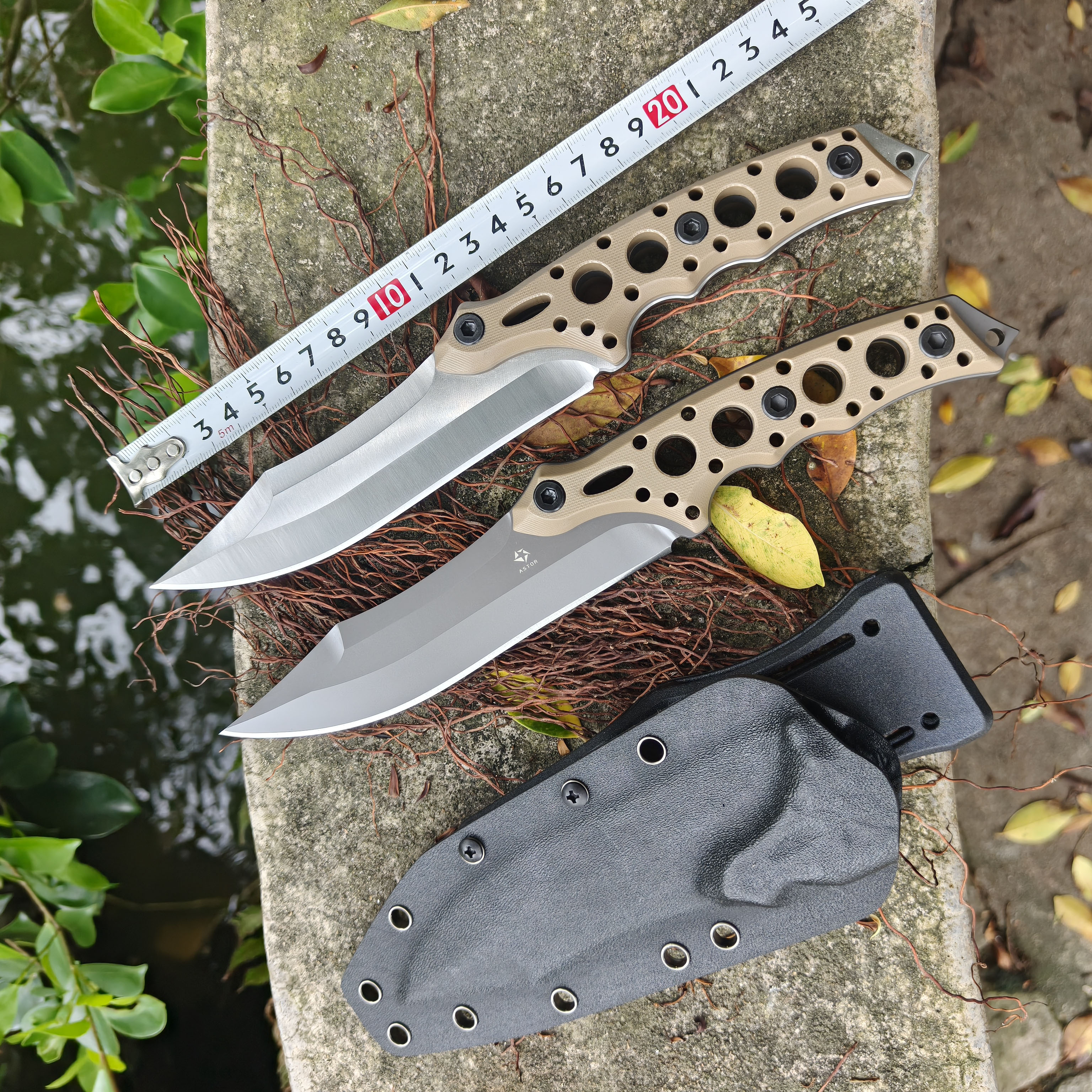 【响尾蛇DC53】实标 原创灰钛镀层 露营 便携 户外刀 多功能 直刀