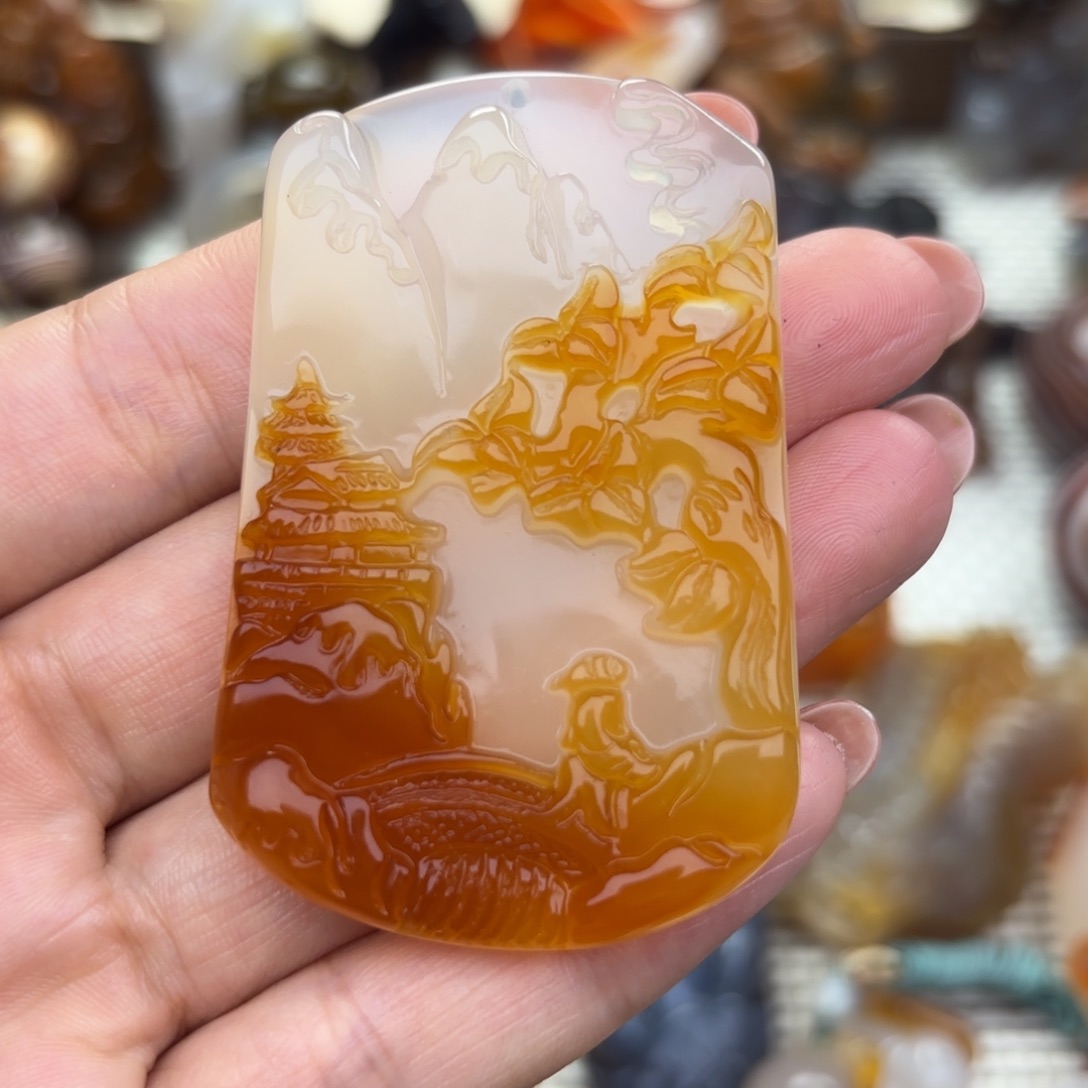 未镶嵌挂件玛瑙/玉髓