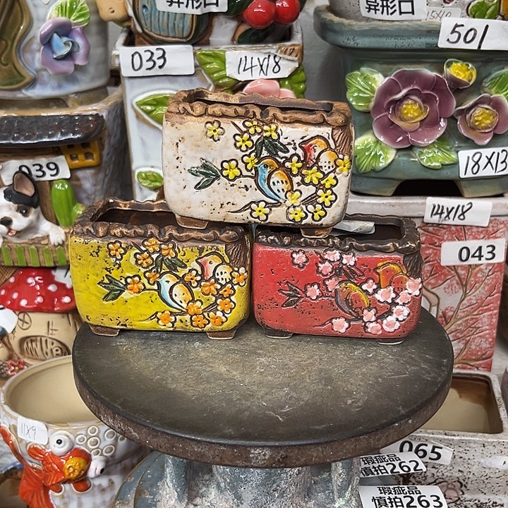 粗陶材质多肉花盆