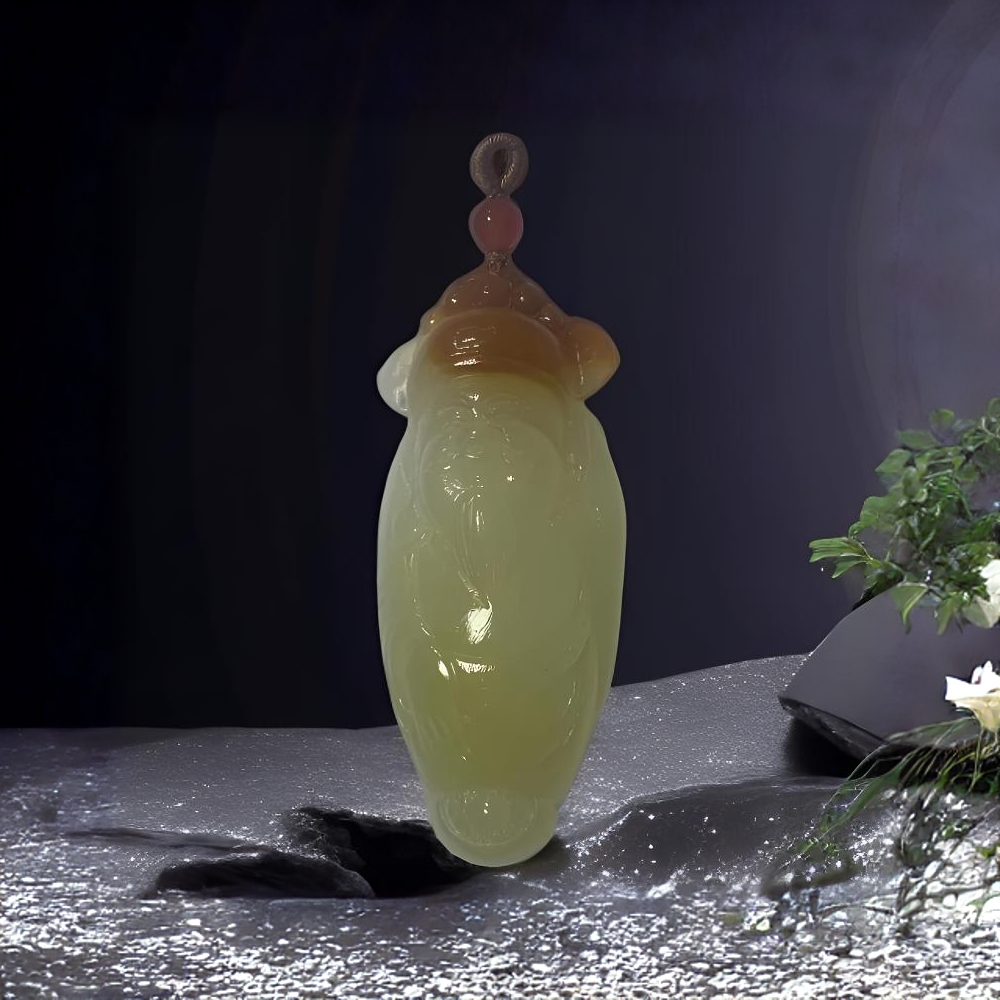 财神爷挂件天然岫玉