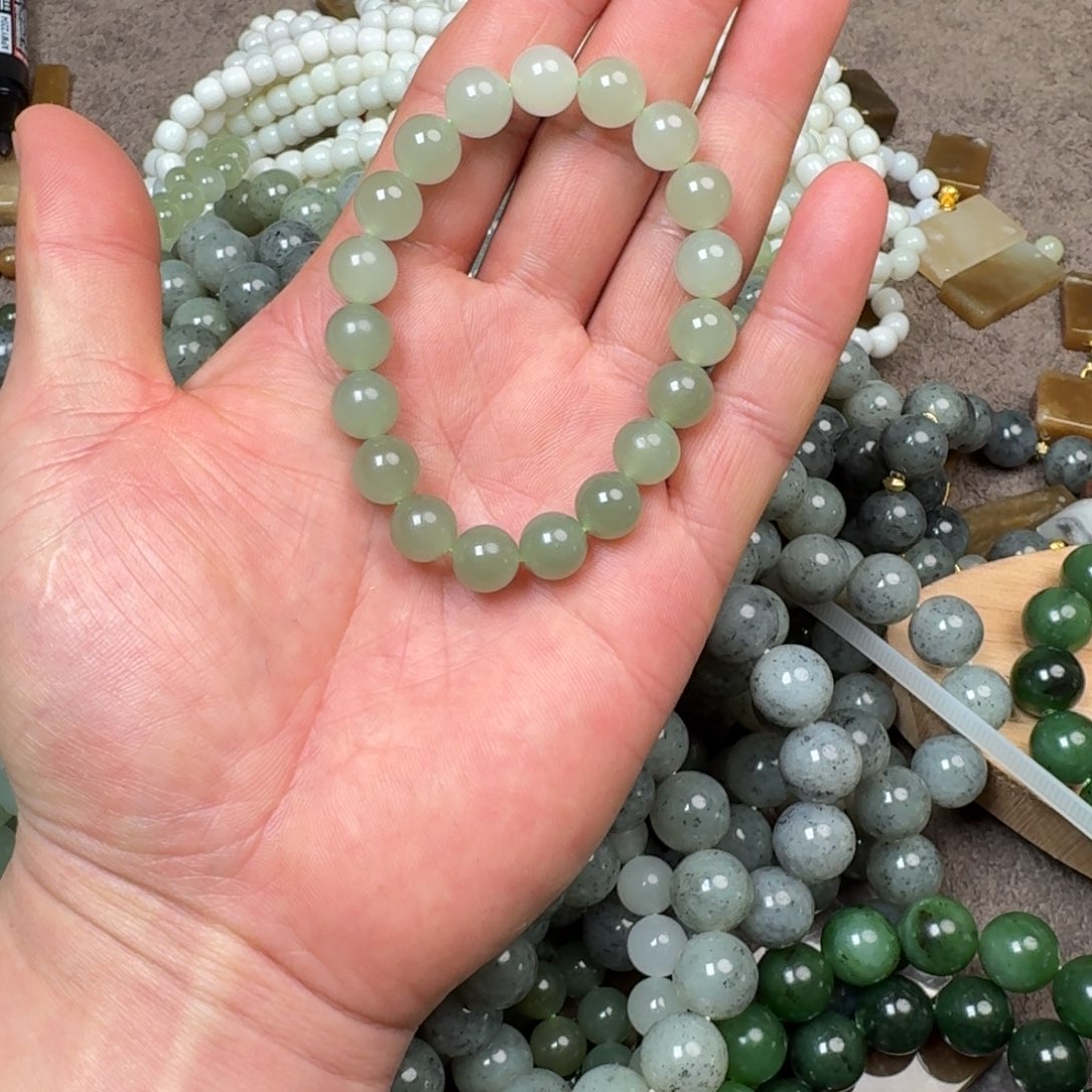 和田玉未镶嵌手链