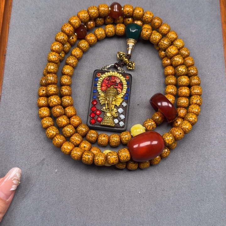 返***键星月菩提吊坠星月