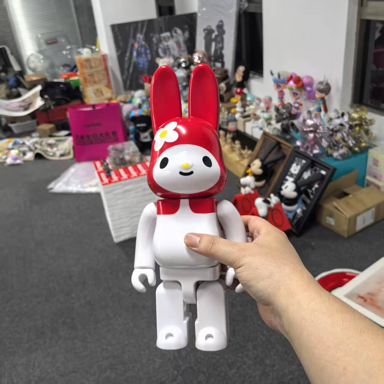 【山】bearbrick 积木熊 美乐蒂 兔子红色 400% 潮玩