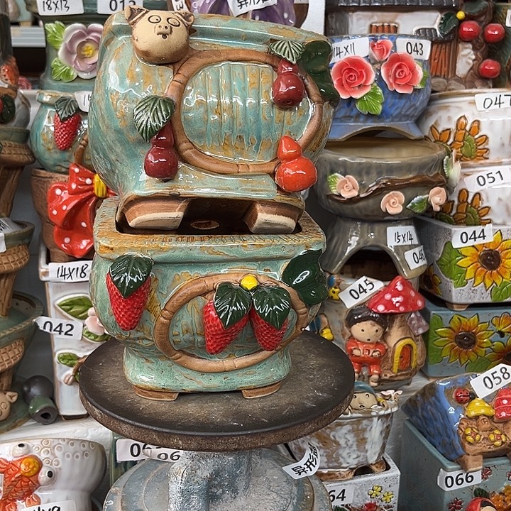 紫砂花盆粗陶材质多肉花盆