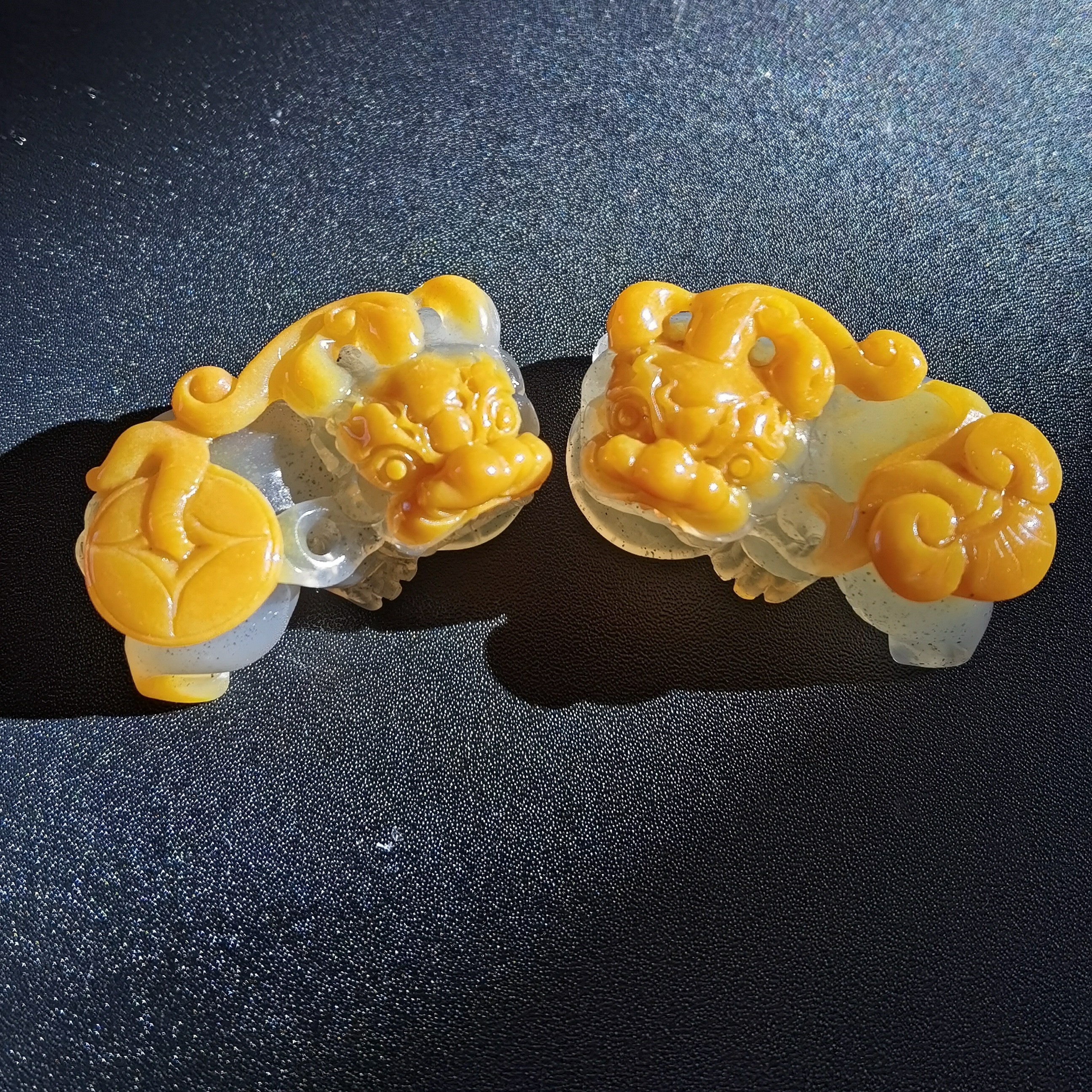 黄龙玉手工雕刻貔貅挂件男女款适用4.3x2.4x2.2cm