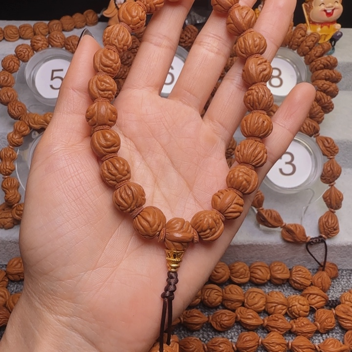 桃核手串金豆手串