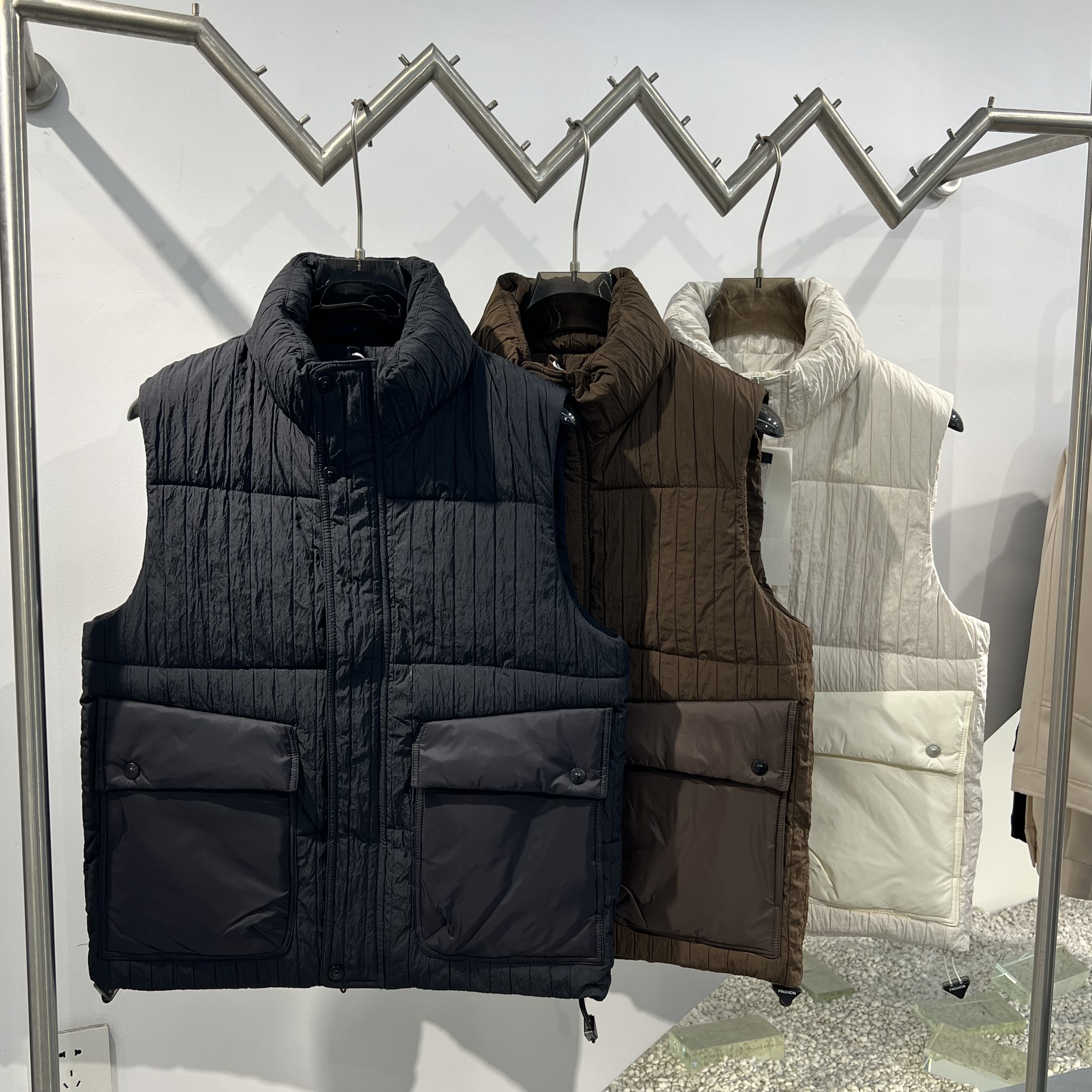 926秋冬新款立领马甲潮流潮牌痞帅工装马甲外穿保暖背心无袖坎肩