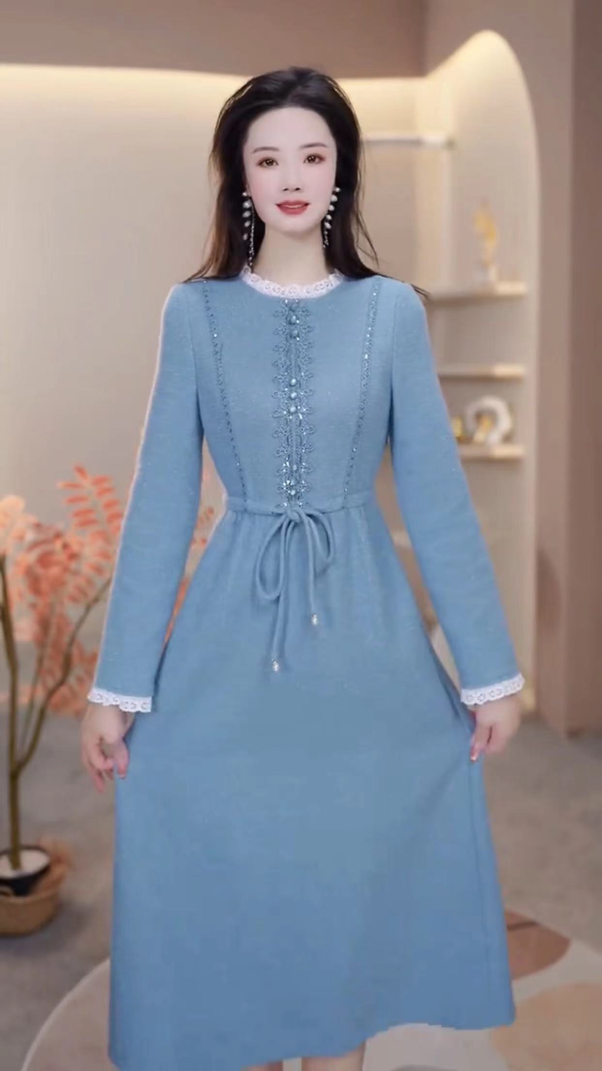 【玥欣服饰】X685 #   新款 时尚  减龄  优雅 连衣裙