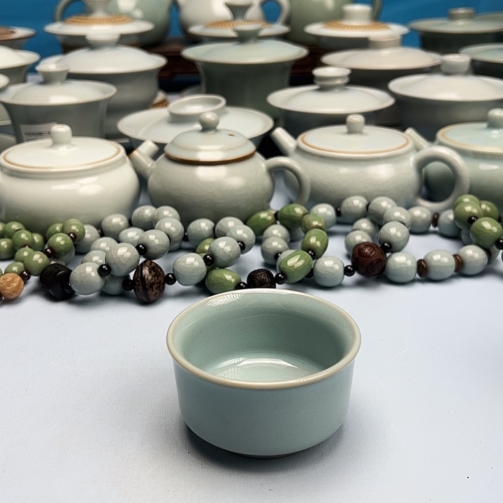 杯天青釉扳指杯原矿原釉原产地