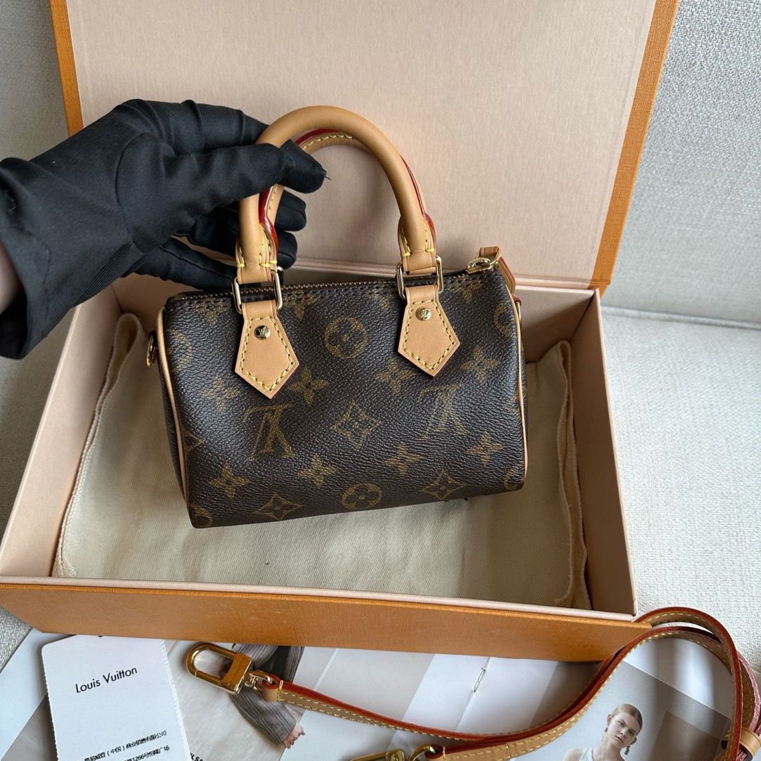 99新 LouisVuitton/路易威登 99新-经典老花speedy nano