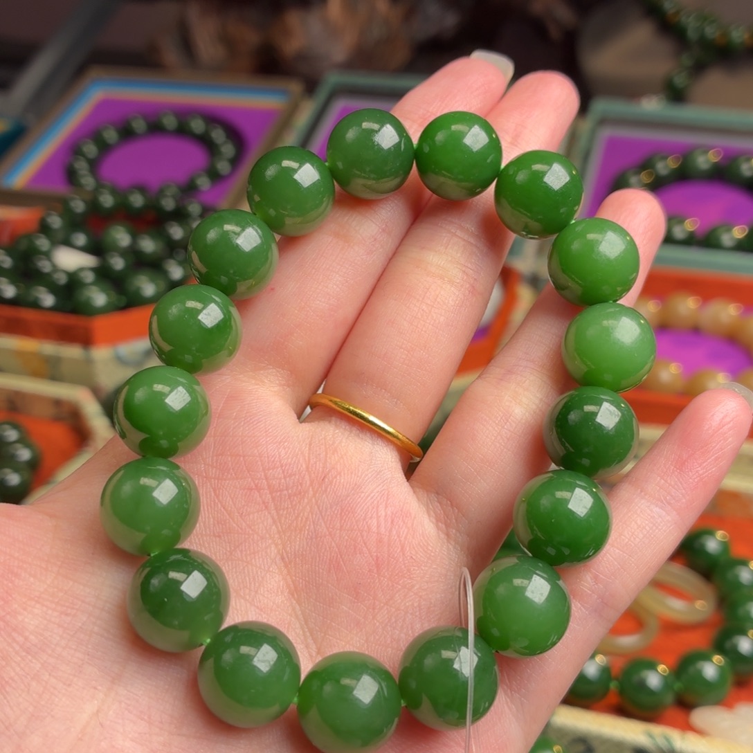 和田玉（碧玉）未镶嵌手串