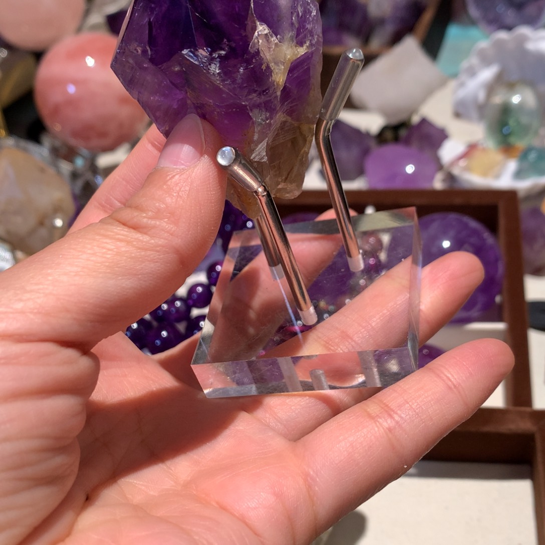 紫晶摆件未镶嵌超***丽紫水晶