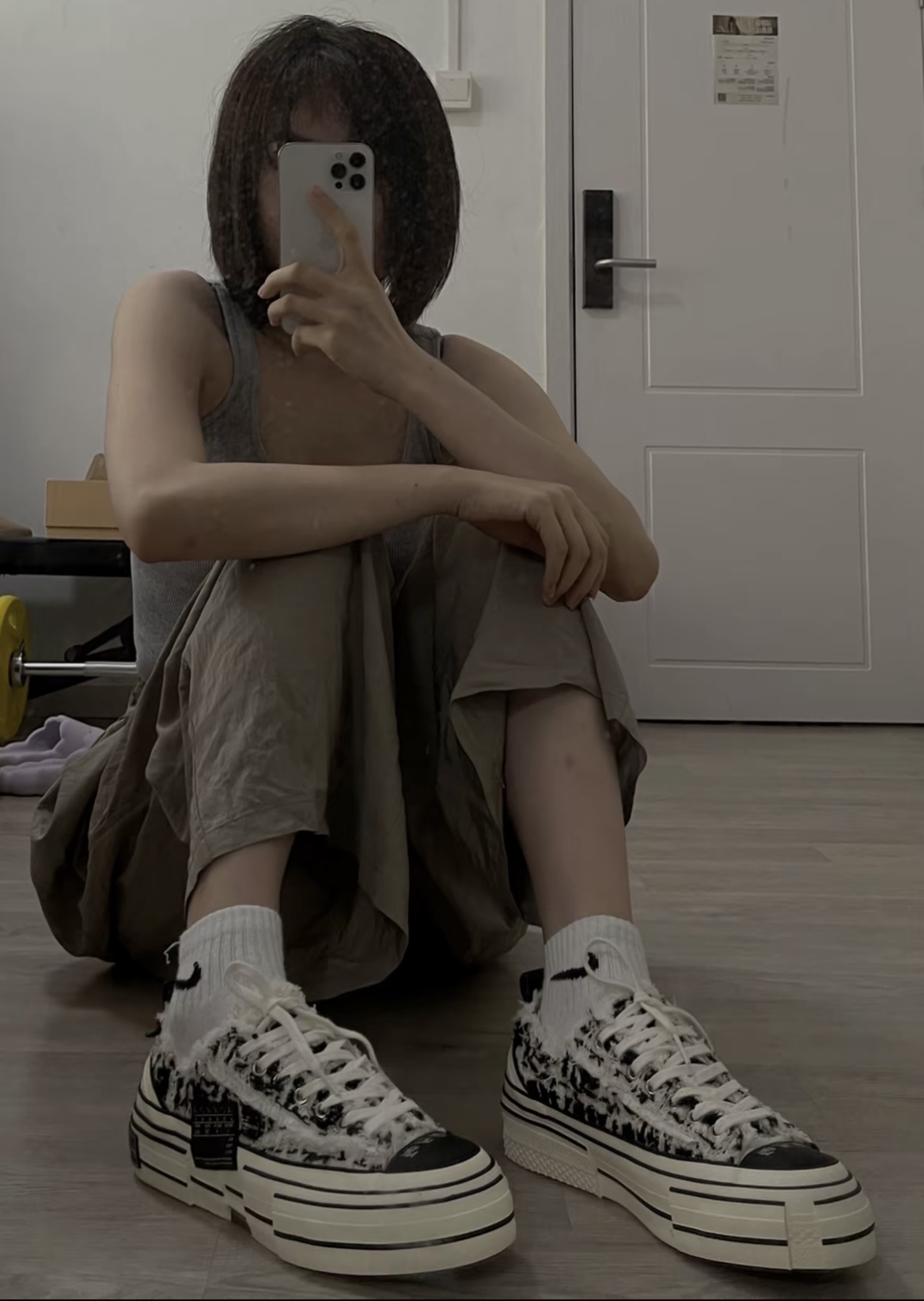 小香风款帆布鞋明星同款