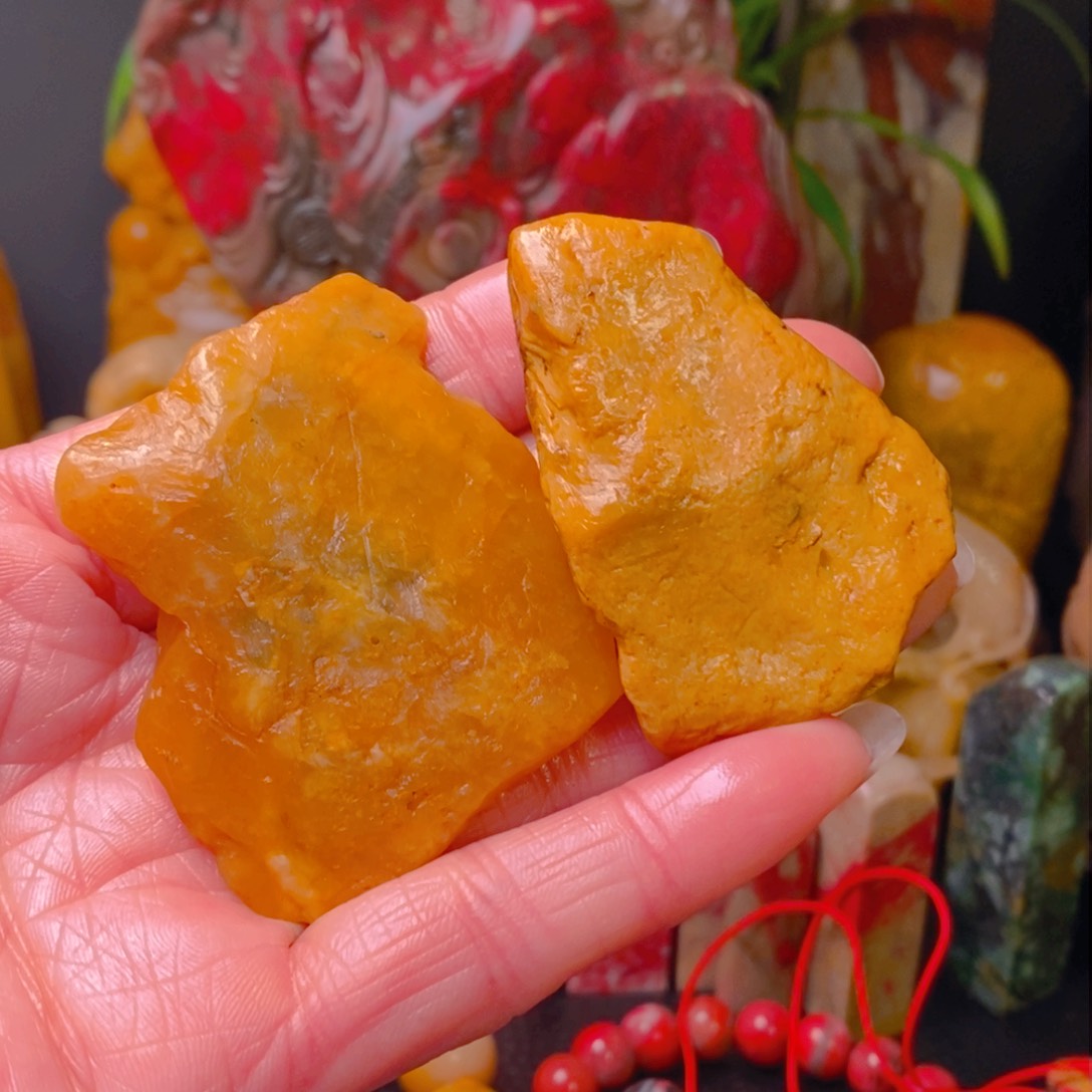 田黄石田黄原石二个