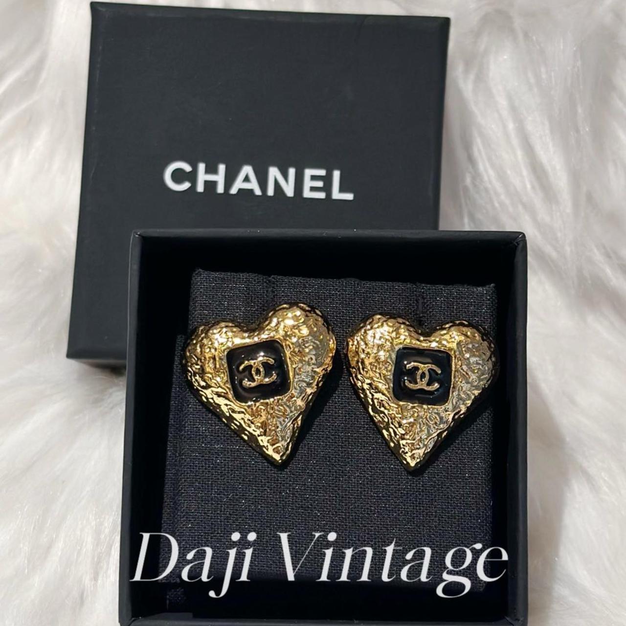 99新 Chanel/香奈儿 大吉中古/熔岩爱心耳钉