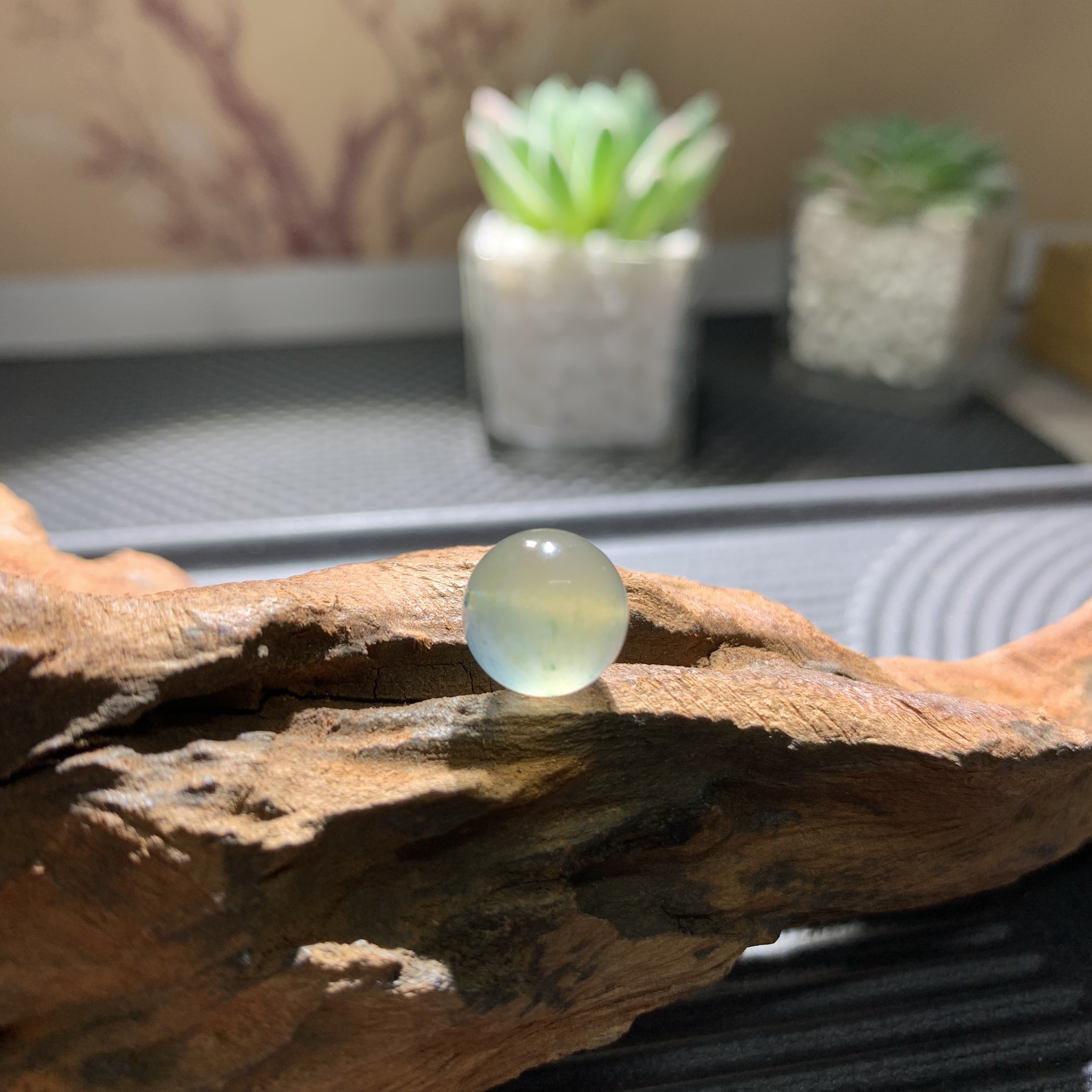 天然翡翠缅A冰蓝飘双彩花卡11  