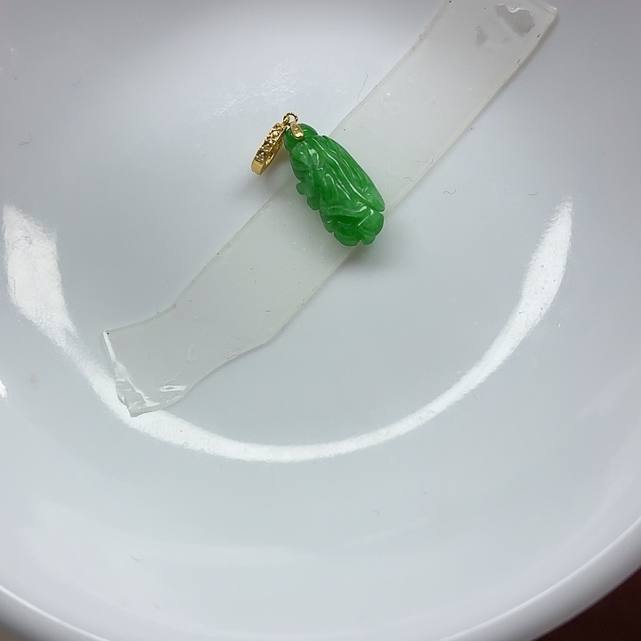 翡翠18K金镶嵌手链天然缅甸翡翠A货