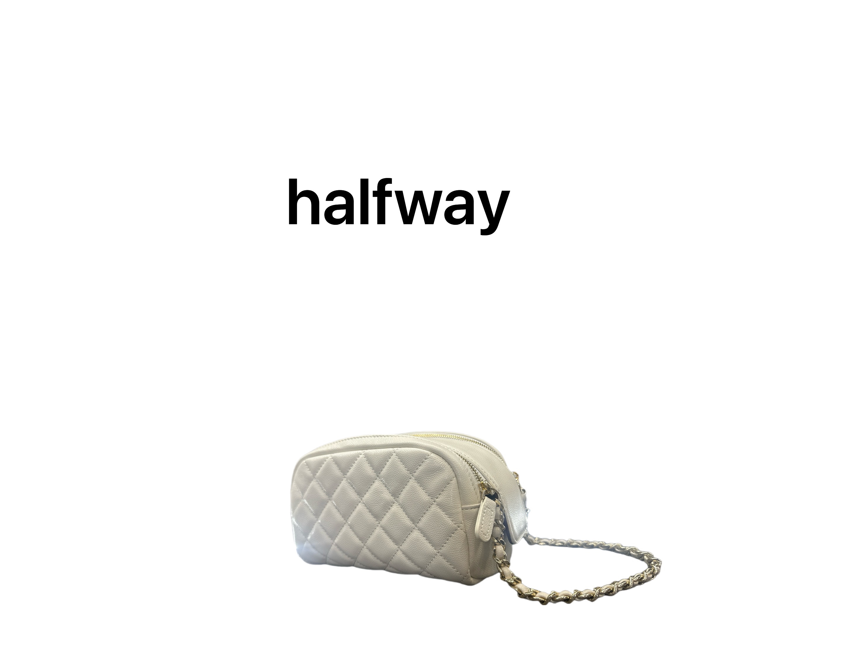 halfway鱼子酱DF-023头层牛皮化妆女包