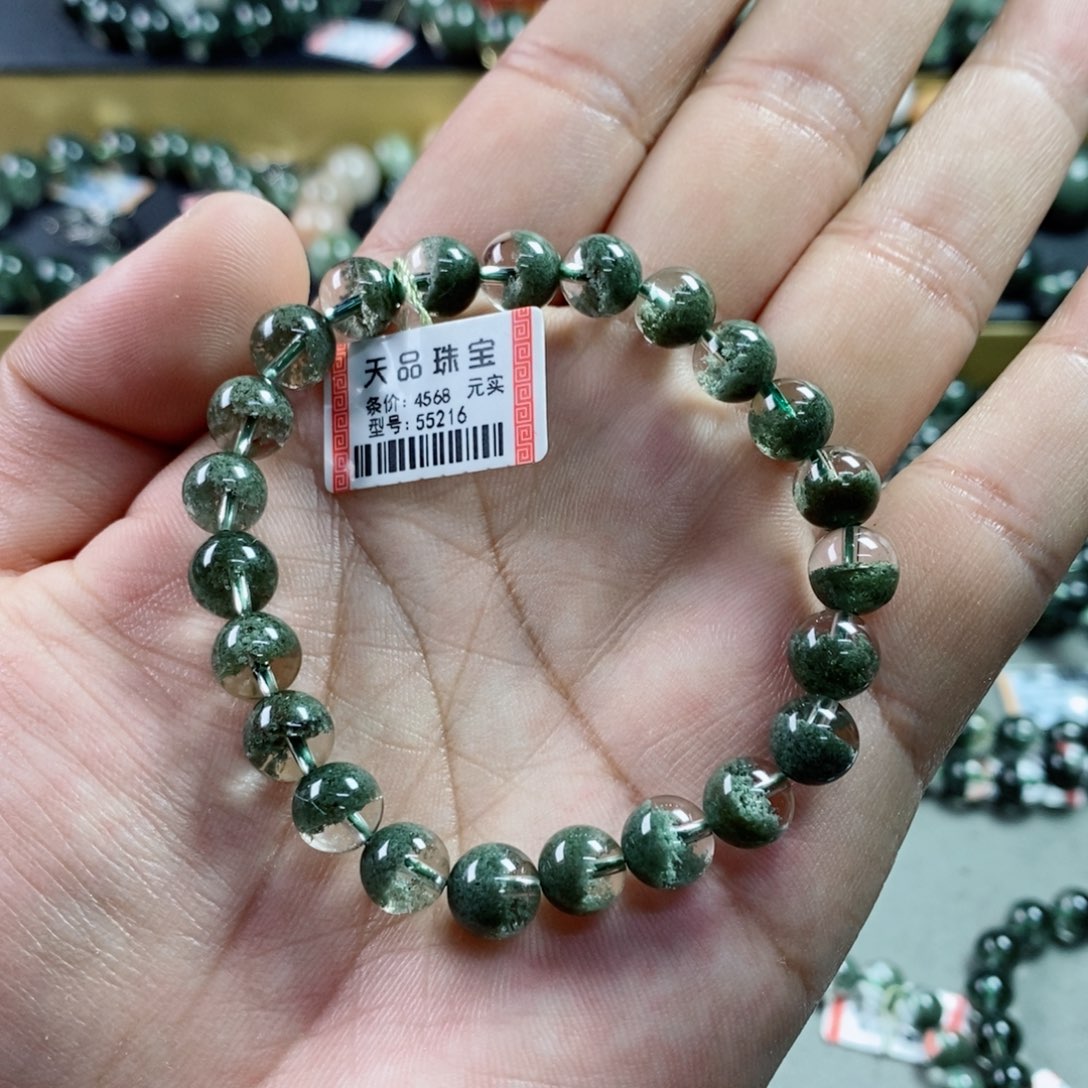 水晶手串未镶嵌绿幽灵55216