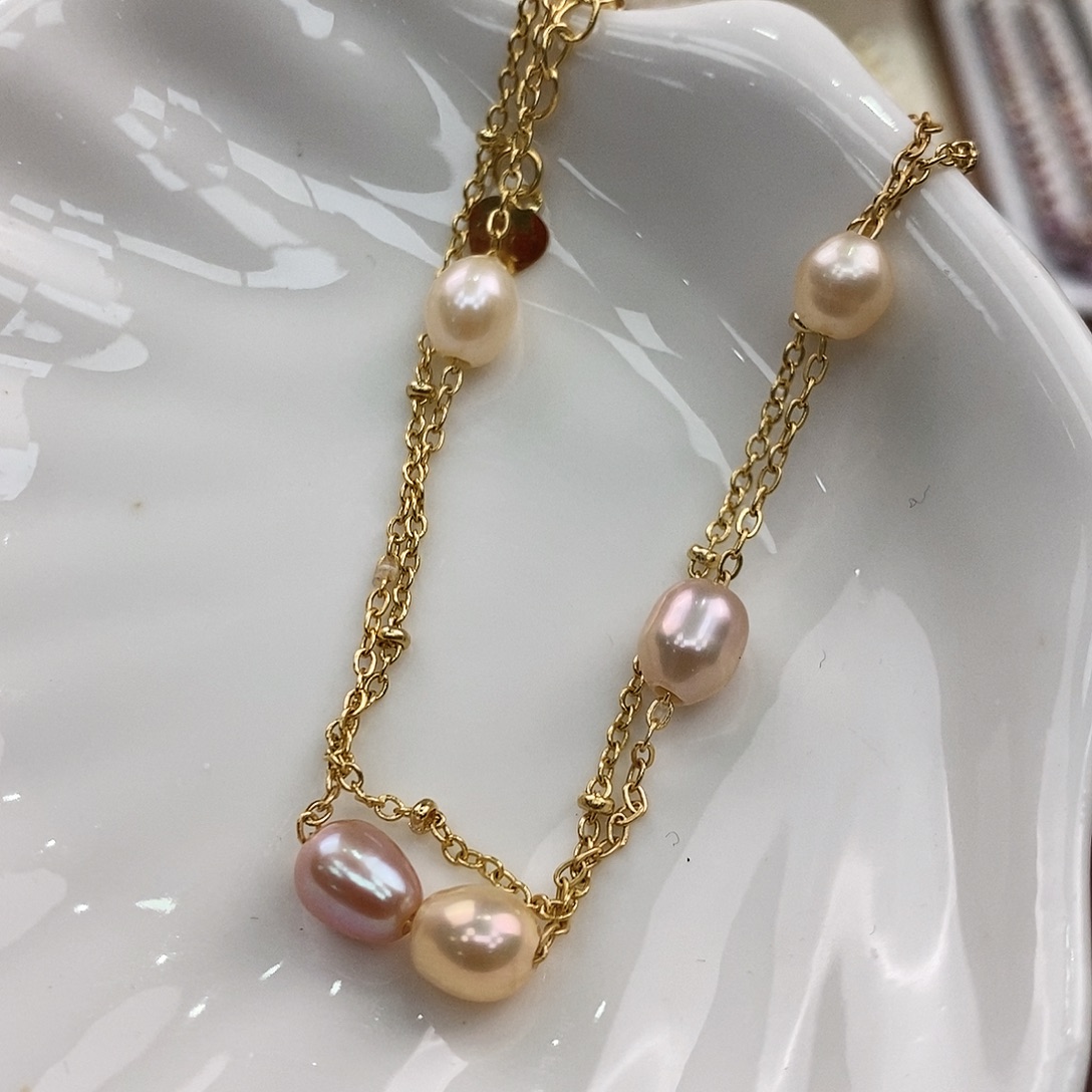 淡水珍珠合金手绳