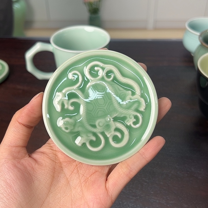 龙泉云间青瓷小米茶器