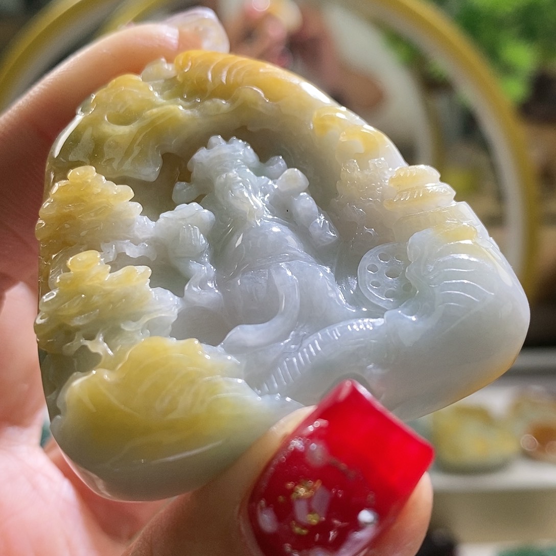 【闪购商品】翡翠颈饰未镶嵌财神