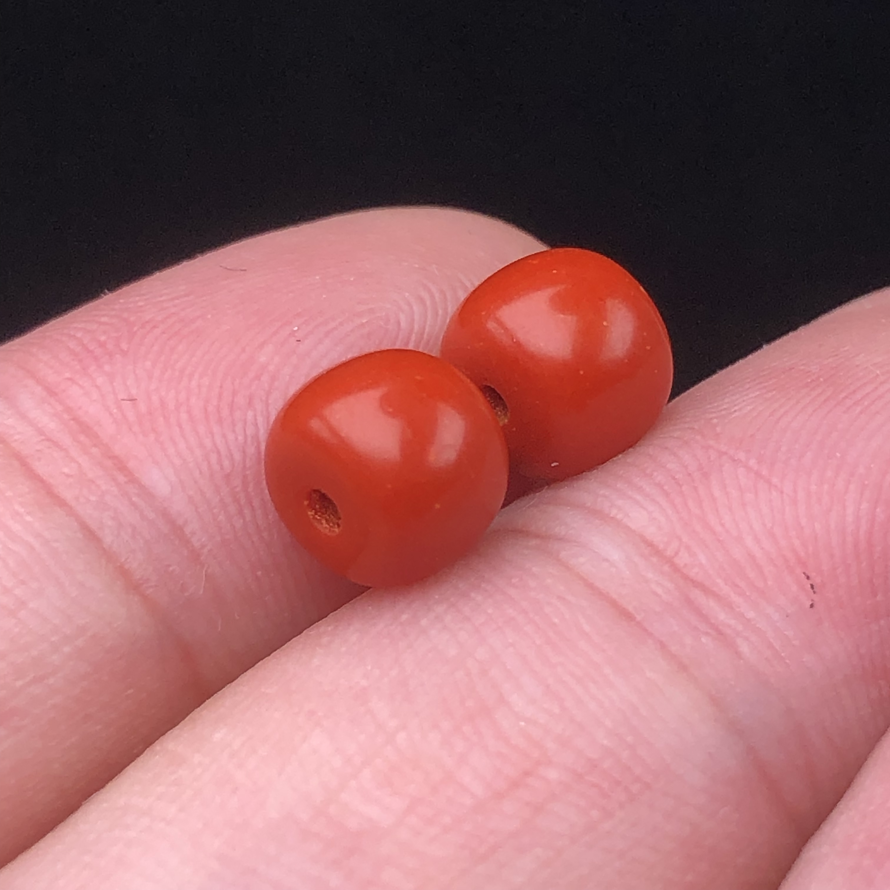 128满色满肉老型桶珠8mm两个一组直播选购