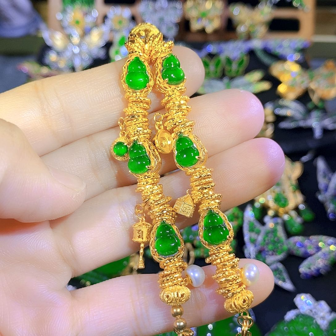 吊坠(不含链)银S925镶嵌翡翠