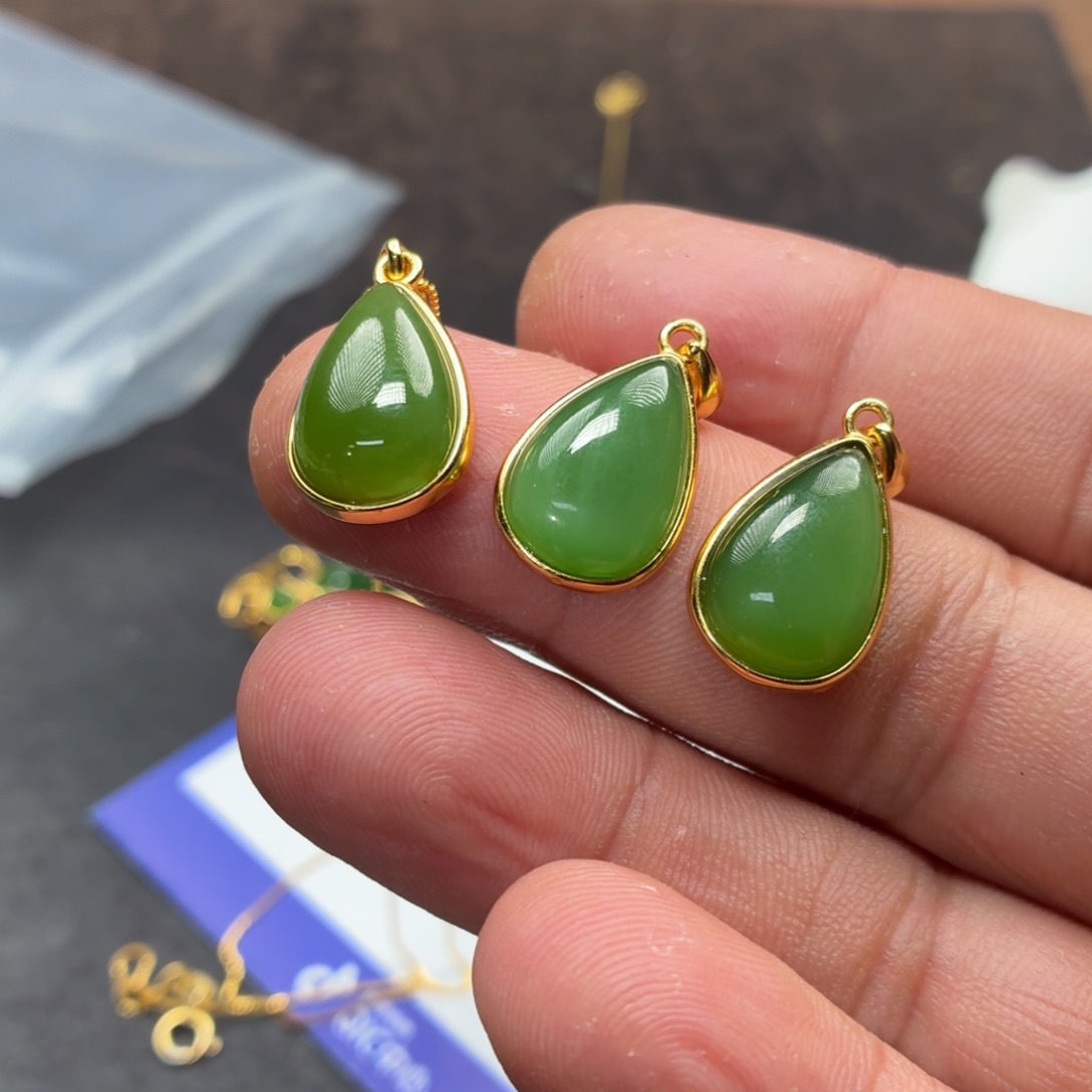 和田玉银S925镶嵌颈饰多样性发货拍一发一