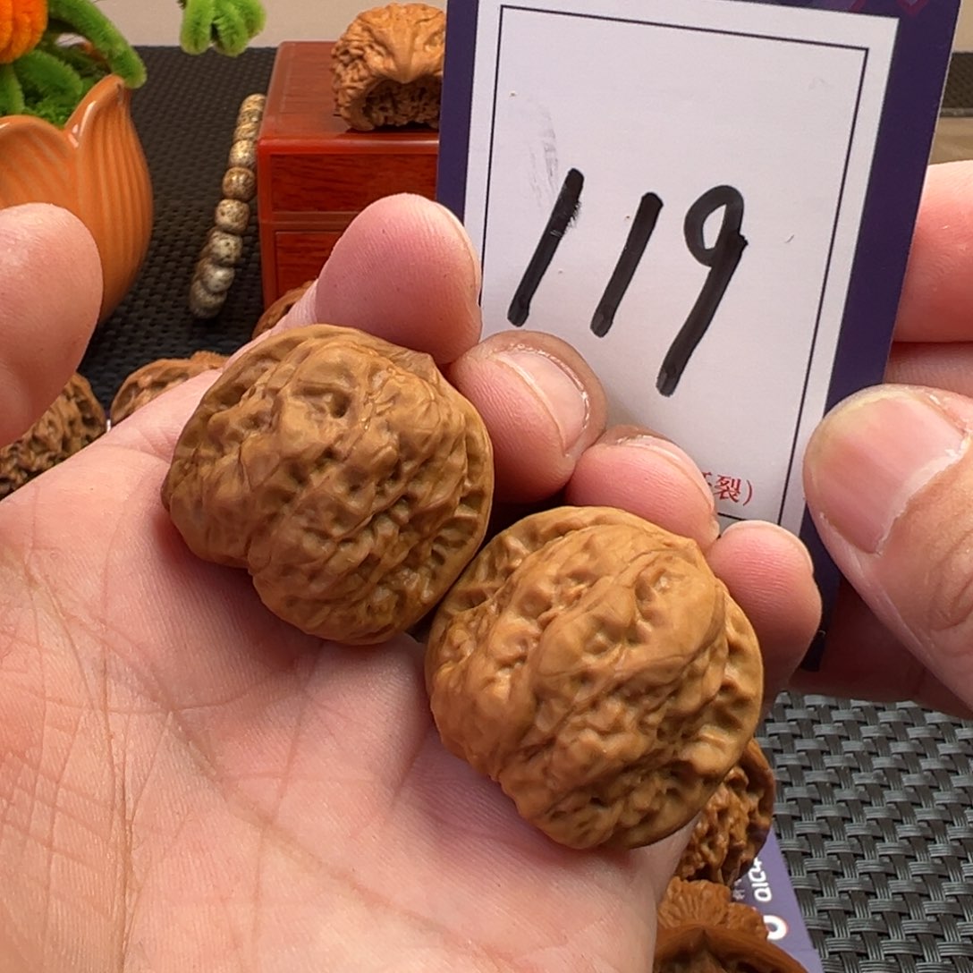 文玩核桃把件全品小蛤蟆头30+尺寸119号