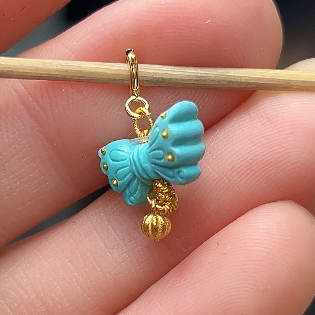 绿松石珠宝奇石18K金镶嵌