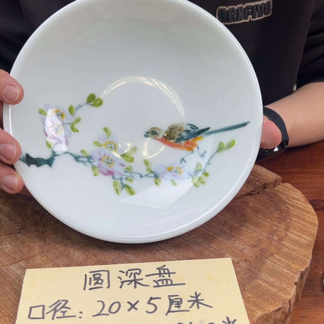 瓷片景德镇瓷器手工手绘制作