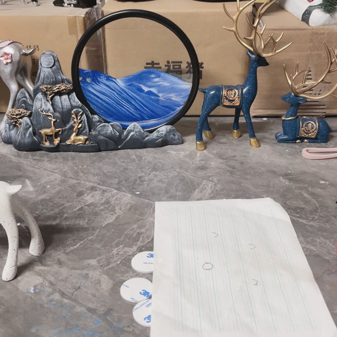 蓝色假山流沙画1111111111