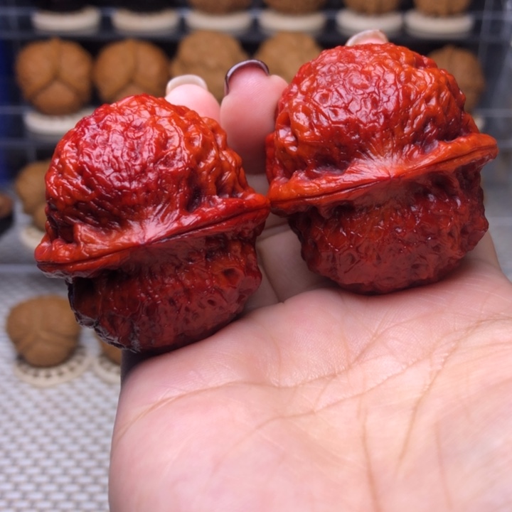 把件文玩核桃4号七彩团凤42尺