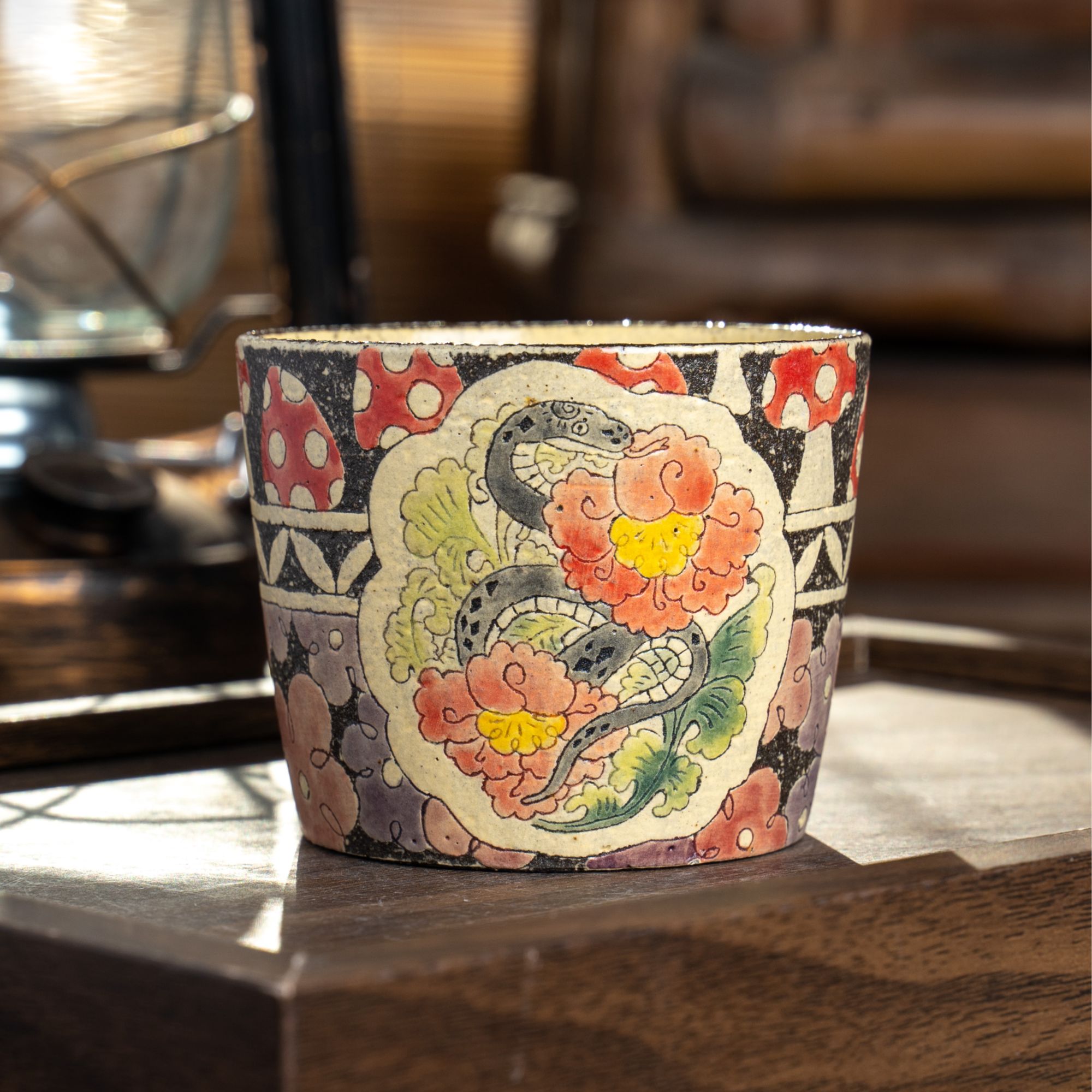 大炮家 | 蘑菇万花拼接画青蛇猪口杯