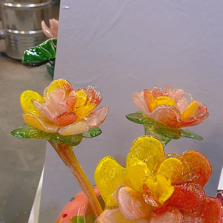 无铅玻璃琉璃花高45口9